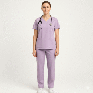 Classic Comfort Female V-Neck (Purple) Medical Scrub