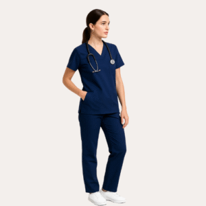 Classic Comfort Female V-Neck (Navy) Medical Scrub